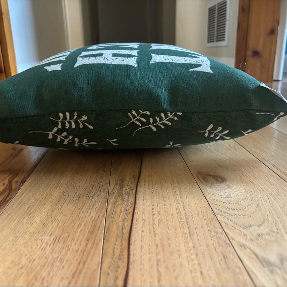 Jordan Green and White Decorative Pillow - Picture 6 of 8